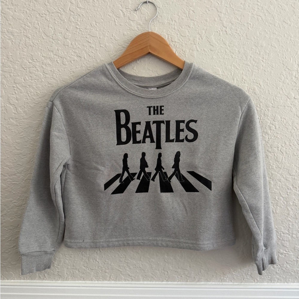 Grayson Social Girls Gray The Beatles Sweatshirt Size 6 – Good Condition - Picture 1 of 6